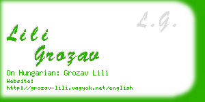 lili grozav business card